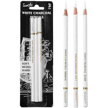 Crayon De Charbon De Bois Blanc Crayon Blanc Dessin Fusain Blanc