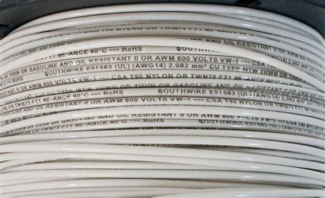 Electrical Wire Types Chart