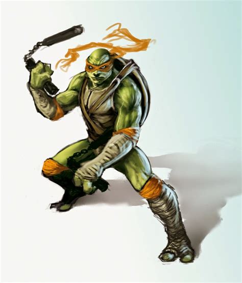 Michele Giorgi Illustrator : Ninja Turtle Fan Arts: Michelangelo ( WIP)