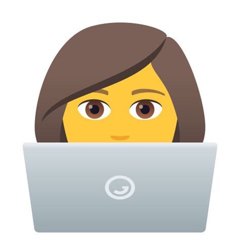 Emoji 👩‍💻 Informático Desarrollador Mujer Con Un Ordenador Pc