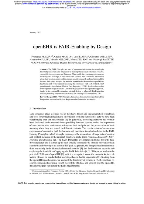Pdf Openehr Is Fair Enabling By Design
