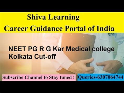 Neet Pg R G Kar Medical College Kolkata Cut Off Youtube