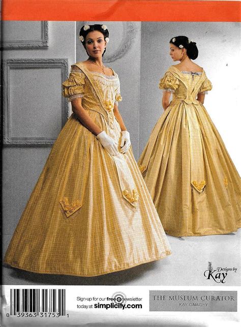 Southern Belle Antebellum Civil War Dress Basque Ball Gown Reenactment Costume Bust To Butterick