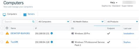 Manage Devices In Sophos Central Sophos Central Admin