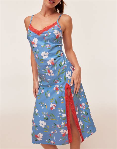 Analise Floral Blue Slip Xs Xl Adore Me