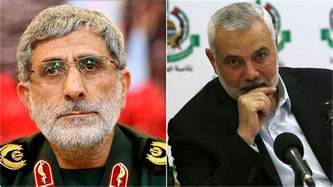 In Phone Call Irans Quds Force Chief Applauds Hamas Leader For Israel