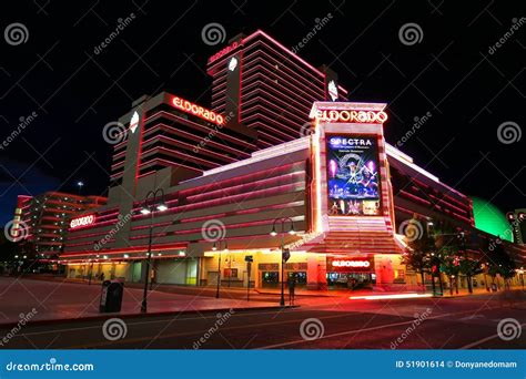 Eldorado Hotel and Casino at Night in Reno, Nevada Editorial Stock Image - Image of resort ...