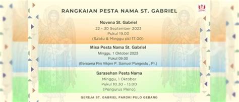 Rangkaian Peringatan Pesta Nama Santo Gabriel Paroki Pulo Gebang