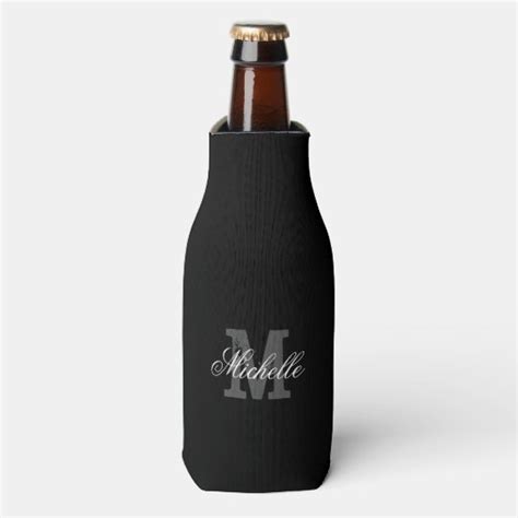 Personalized name monogram bottle cooler | Zazzle.com