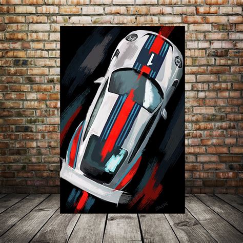 Porsche Race Car, Porsche Art Print, Porsche Artwork, Car Enthusiast Art, Race Car Art, Man Cave ...