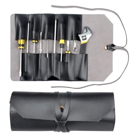 Le noir Pochette à outils sac à clé pliante rangement des rouleaux