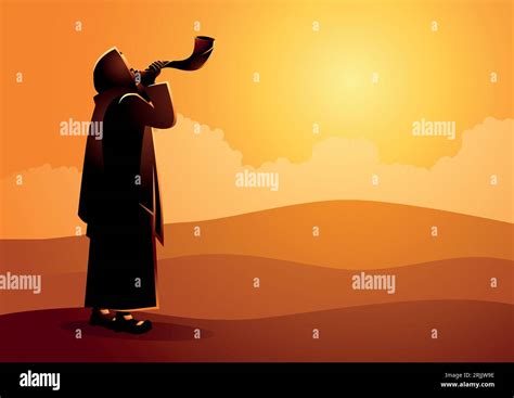 Shofar Blowing Stock Vector Images Alamy