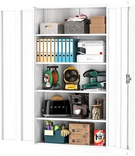 Zwghli Metal Garage Cabinet Tall Lockable Rolling Tool Cabinet With