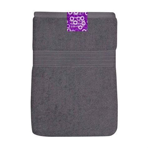 Oversized Cotton Bath Towel Gray 30 In X 60 In