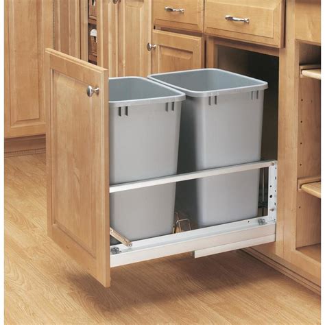 Shop Rev A Shelf 35 Quart Plastic Soft Close Pull Out Trash Can At