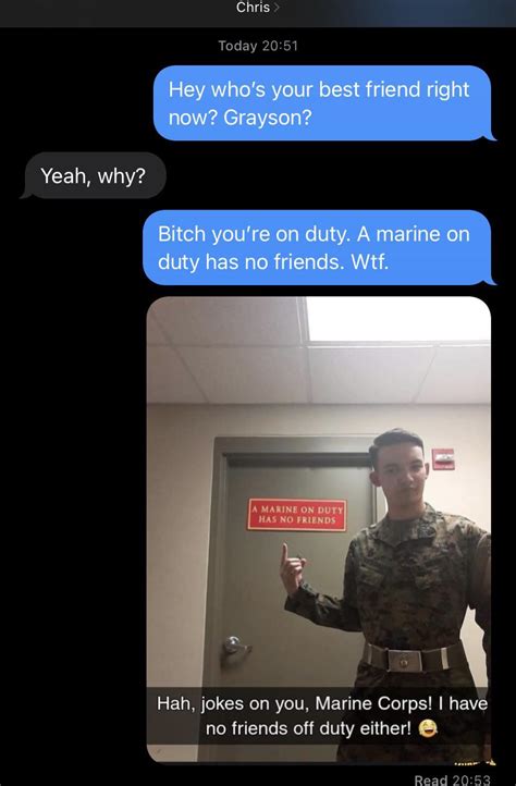 Texting My Son On Msg Duty R Usmc