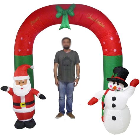 Papai Noel Natal Boneco De Neve Em Arco 2 Metros E 30 Cm Inflavel