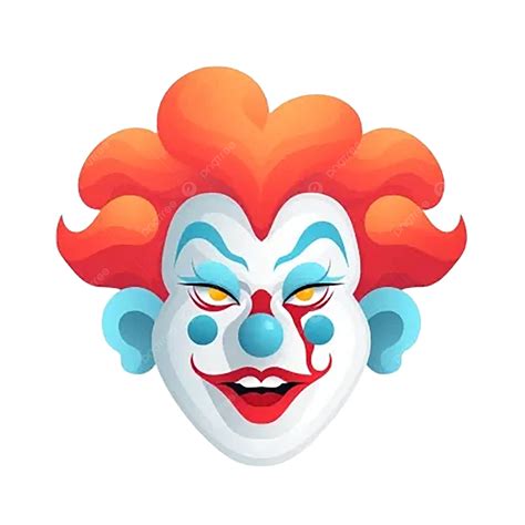 Red Clown Face Emoji White Background 3d Joker Png Transparent Image