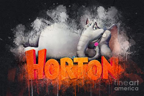 No340 Horton hears a who Watercolor movie poster Digital Art by Carrie ...