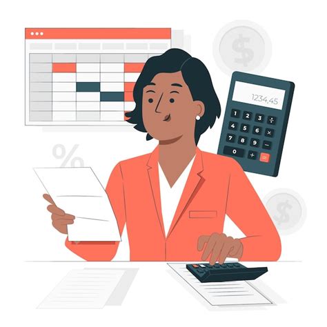 Free Vector Accountant Concept Illustration