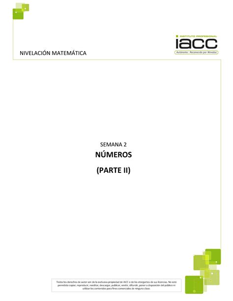 Semana 2 Matematicas Iacc Ejercicios Correccion Todos Los Derechos De