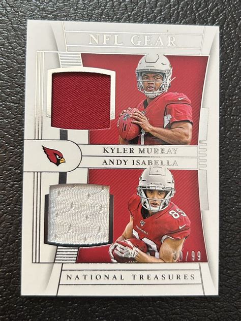 Kyler Murray Andy Isabella 2019 National Treasures Prime 99 Jersey