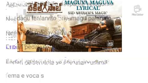 Vakeel Saab Maguva Maguva Song Lyrical YouTube