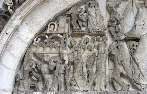 Autun Cathedral Detail Of The Last Judgment Tympanum Over Flickr