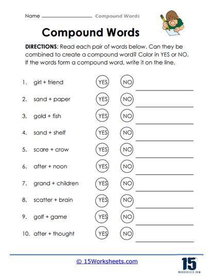 Free 1st Grade Compound Words Worksheet Download Free 1st Grade