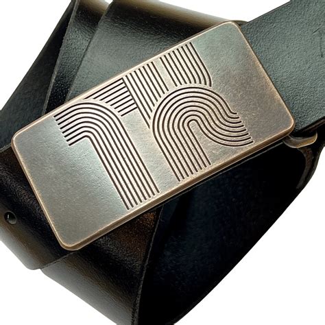 tracks custom monogram belt buckle steel toe studios