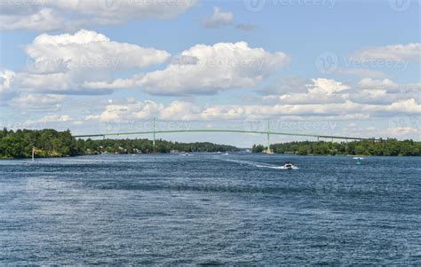 The Thousand Islands Bridge and Boat 16192795 Stock Photo at Vecteezy