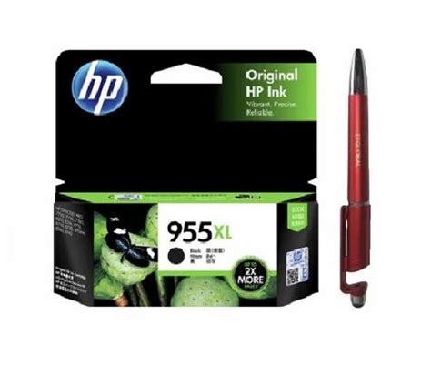 HP 955 XL Black Ink Cartridge Bundle With ITGLOBAL 3 In 1 Ballpoint Pen