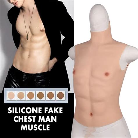 2019 New Silicone Muscle Man Fake Firm Abs Six Pack V Line Abs Boxing