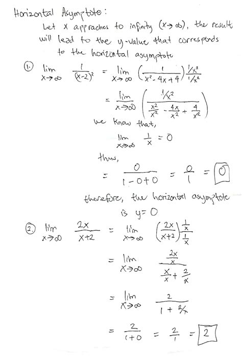 [solved] Determine The Limit And Find The Vertical And Horizontal Asymptote Course Hero