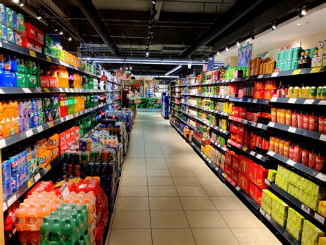 Fondo Fotos De Supermercados De Mercancías En Estanterías Fondo Productos Básicos Estante