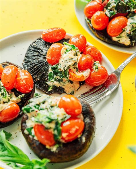 Roasted Tomato And Goat Cheese Stuffed Mushrooms Live Eat Learn