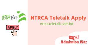 Th Ntrca Teletalk Apply Online Ntrca Teletalk Bd