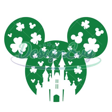 Green Shamrock Kingdom Mickey Head Svg Designsvg