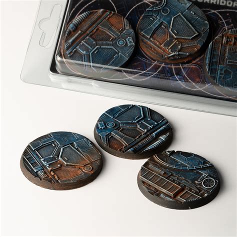 Spaceship Corridor Bases Round 50mm X3 Gamersgrass