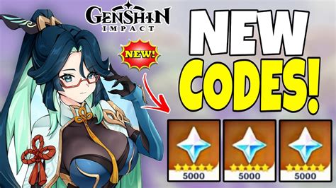 ⚠️4 4v New Upd ⚠️ Genshin Impact Redeem Codes 2024 Genshin Impact Codes Youtube