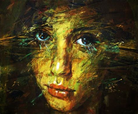 Green Portrait Painting By Aleksandr Ilichev Saatchi Art