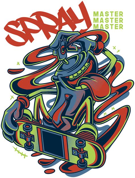 Graffiti spray in skateboard sticker bundle - TenStickers