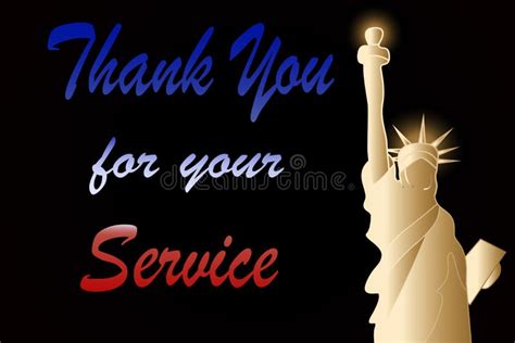 Thank You For Your Service Stock Illustration Illustration Of