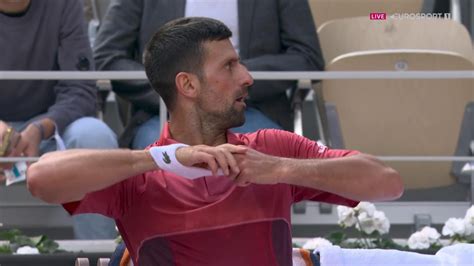 Novak Djokovic Lets Out His Frustrations As He Drops Second Set To