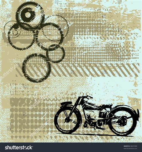 Grunge Motorcycle Background Stock Vector Illustration 38691808