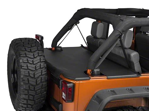 Jtopsusa Jeep Wrangler Tonneau Cover Black Jku Ton Solid Black 07 18 Jeep Wrangler Jk 4 Door