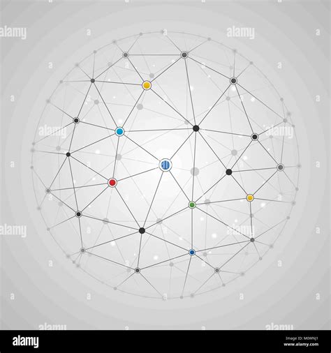 Ilustración Vectorial De Puntos Y Líneas Conectadas Patrón Redondo