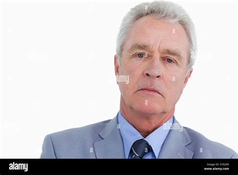 Sad Looking Mature Tradesman Stock Photo Alamy