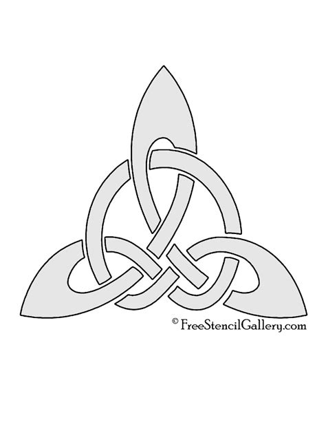 Celtic Knot - Triangle Stencil | Free Stencil Gallery