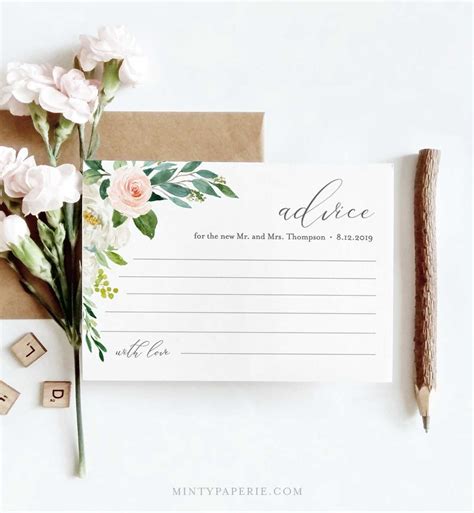 Marriage Advice Cards Templates Midi